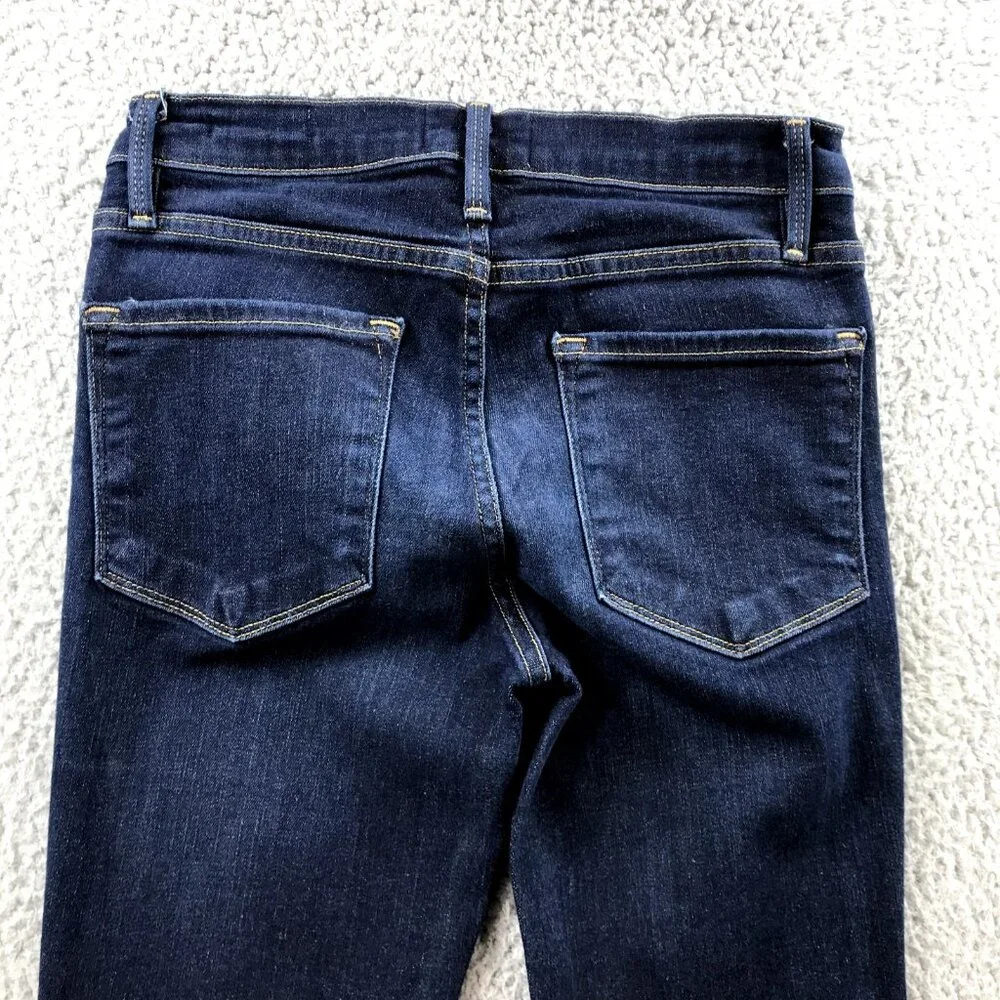 FRAME Womens Size 26 Le Skinny De Jeanne Queens Way Dark Wash Stretch Denim Jean